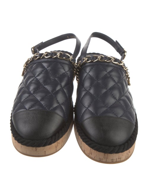 Chanel 2021 Interlocking CC Logo Slingback Sandals