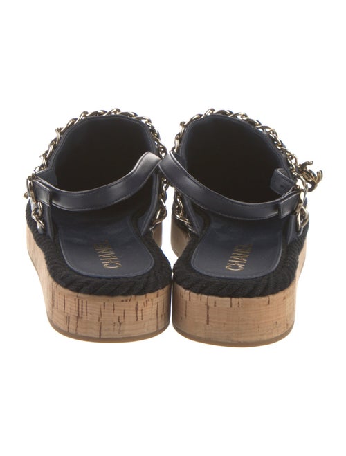 Chanel 2021 Interlocking CC Logo Slingback Sandals