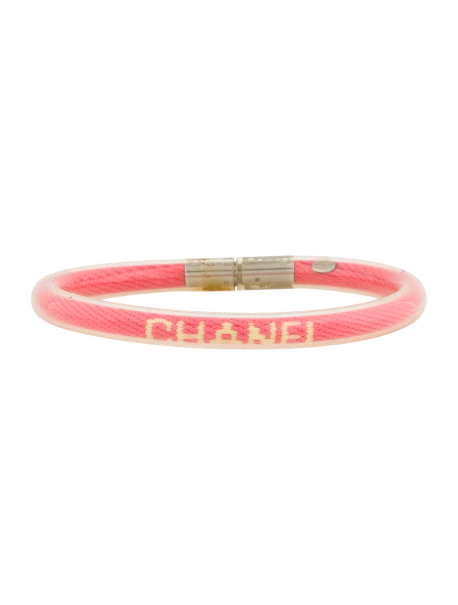 Chanel Vintage Logo Tube Bracelet