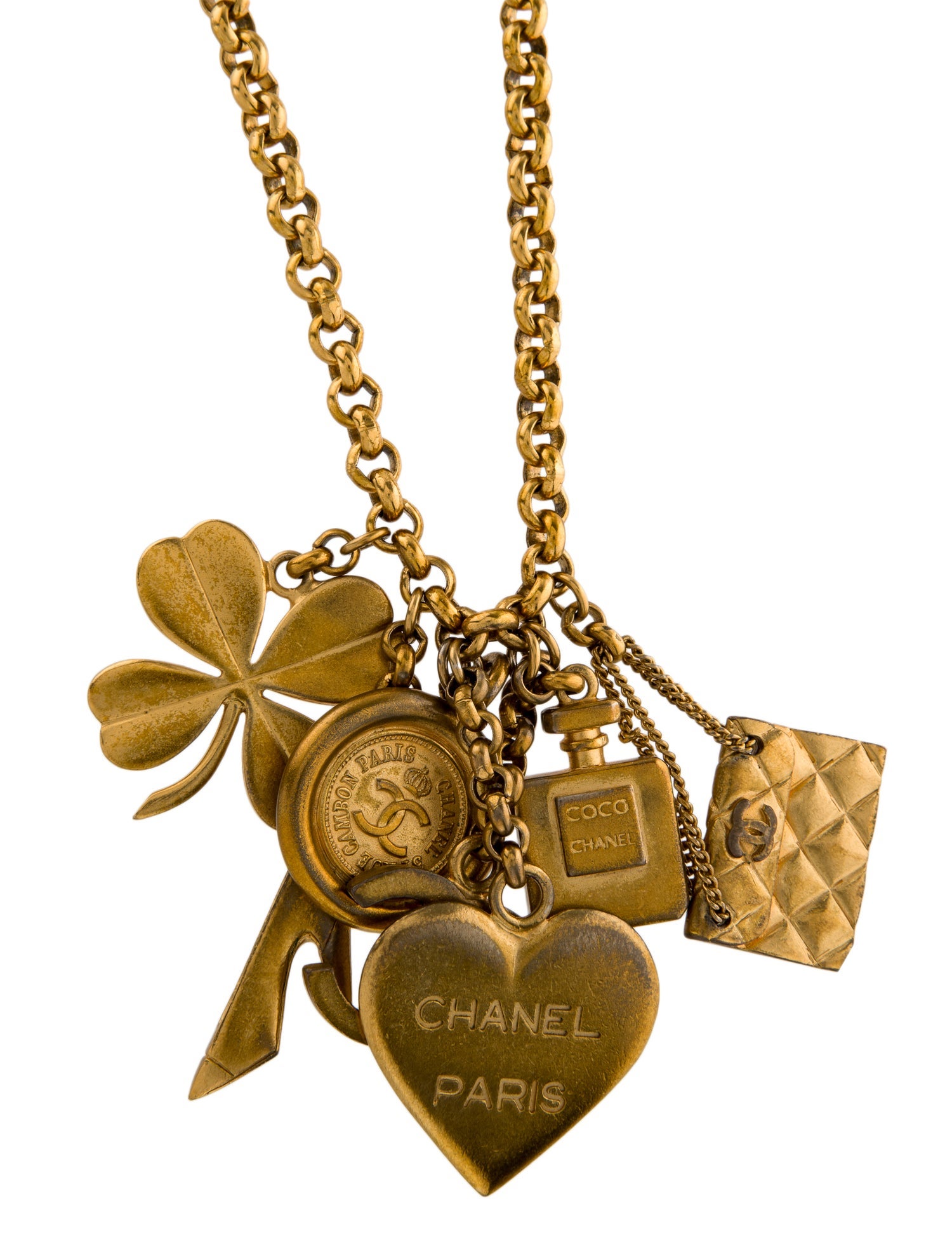 Chanel Vintage 7 Lucky Charm Pendant Necklace