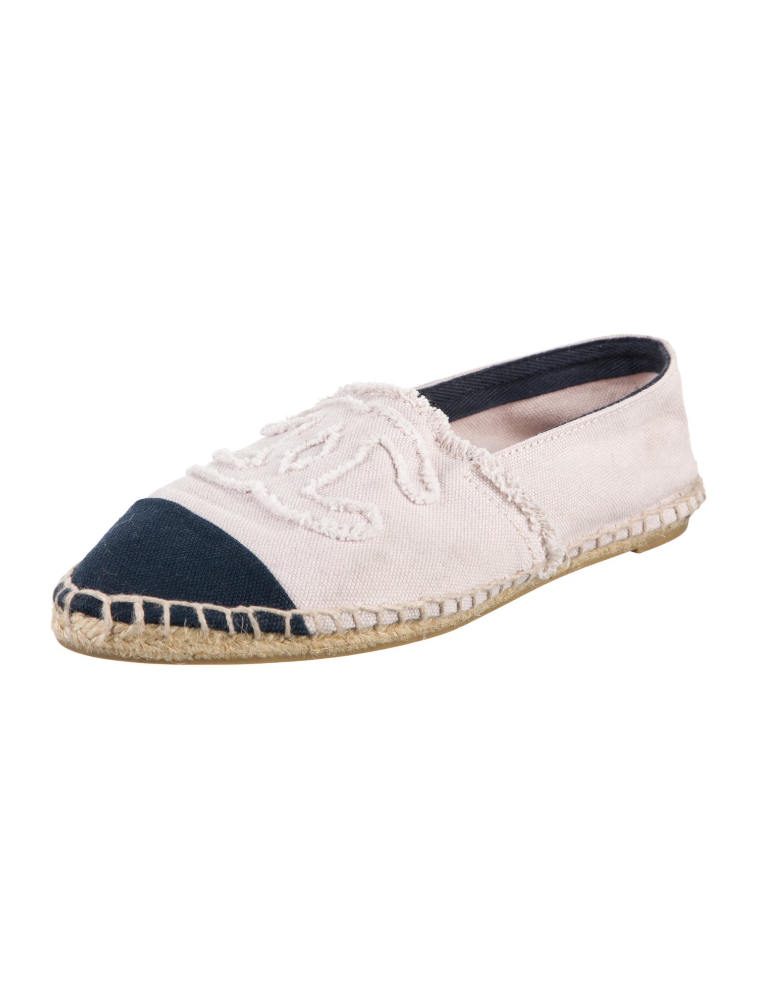 Chanel Interlocking CC Logo Canvas Espadrilles