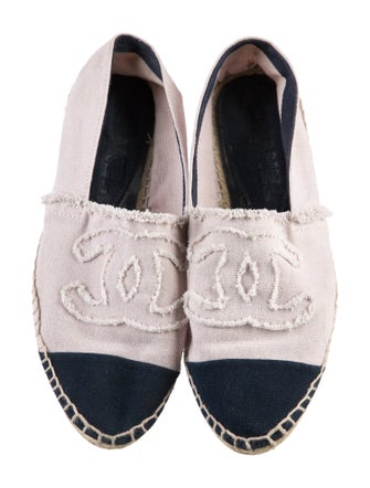 Chanel Interlocking CC Logo Canvas Espadrilles