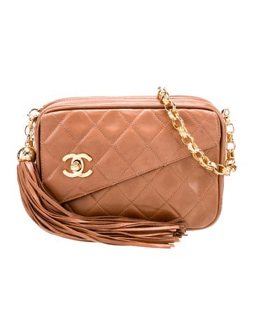 Chanel Crossbody Bags Vintage Quilted Tassel Camera Bag