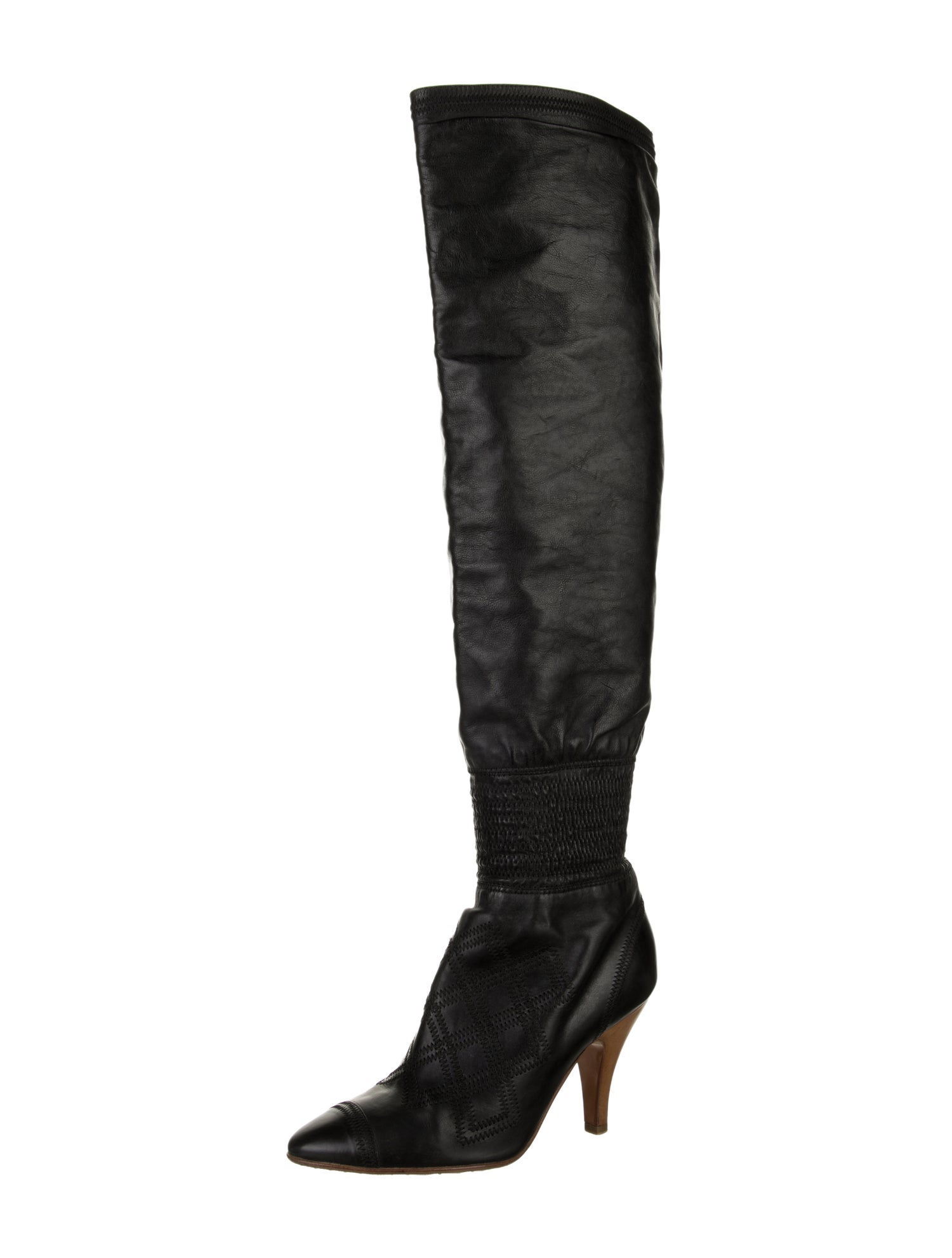 Chanel Vintage Interlocking CC Logo Boots