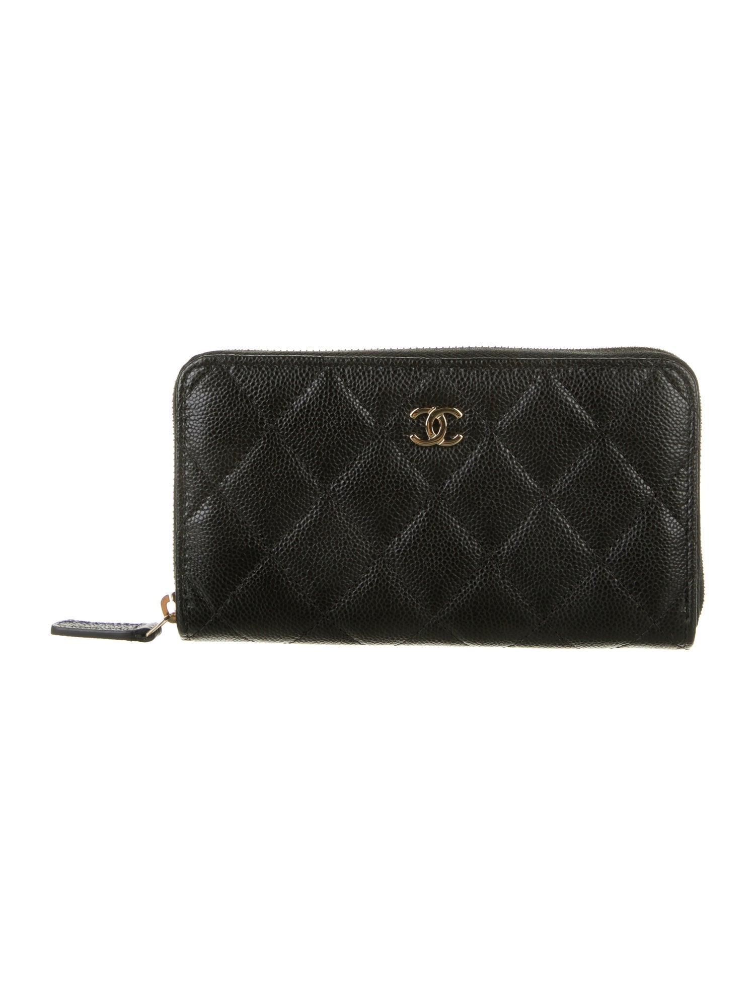 Chanel Caviar Interlocking CC Logo Continental Wallet