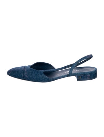 Chanel 2022 Interlocking CC Logo Slingback Sandals