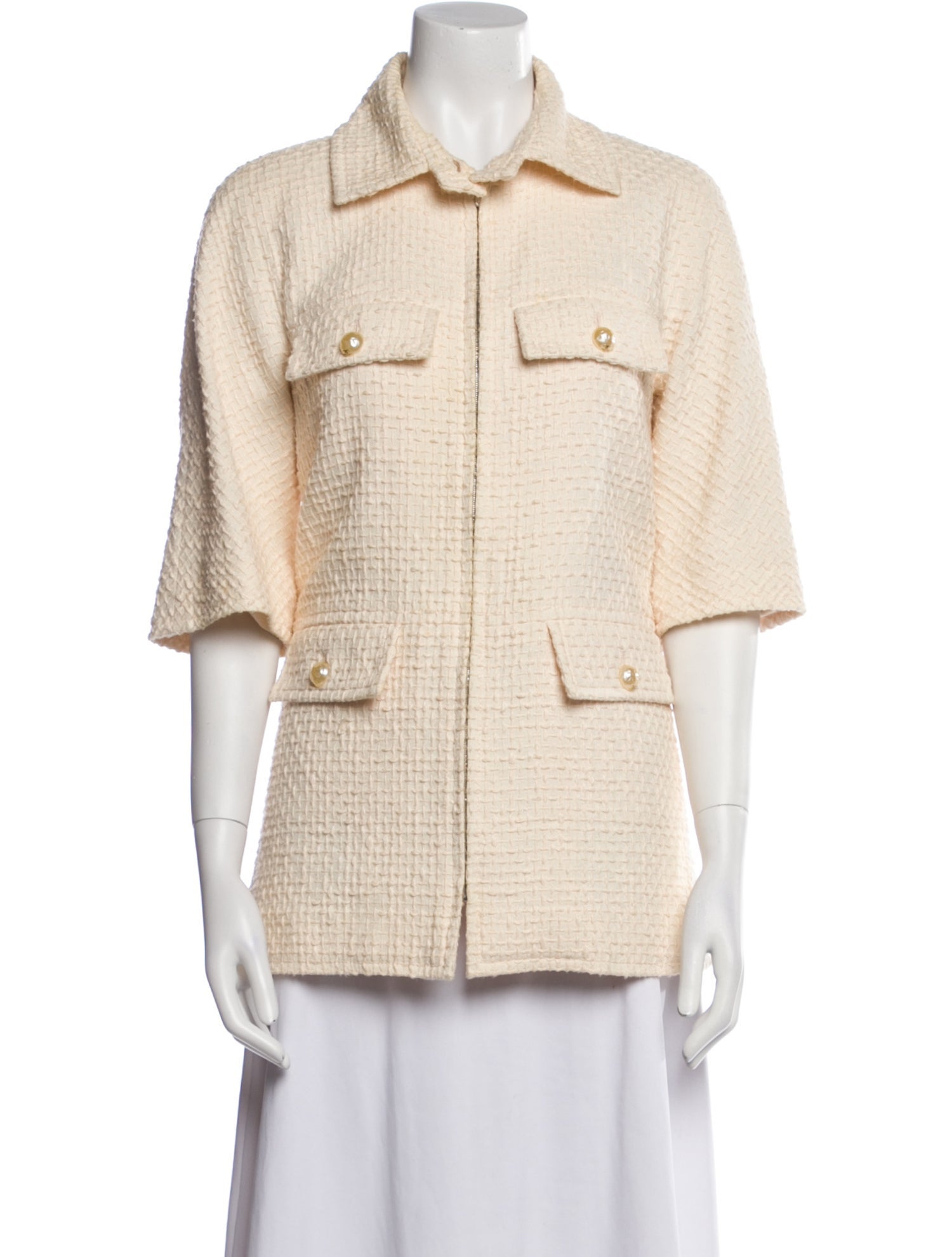 Chanel 2012 Tweed Pattern Utility Jacket