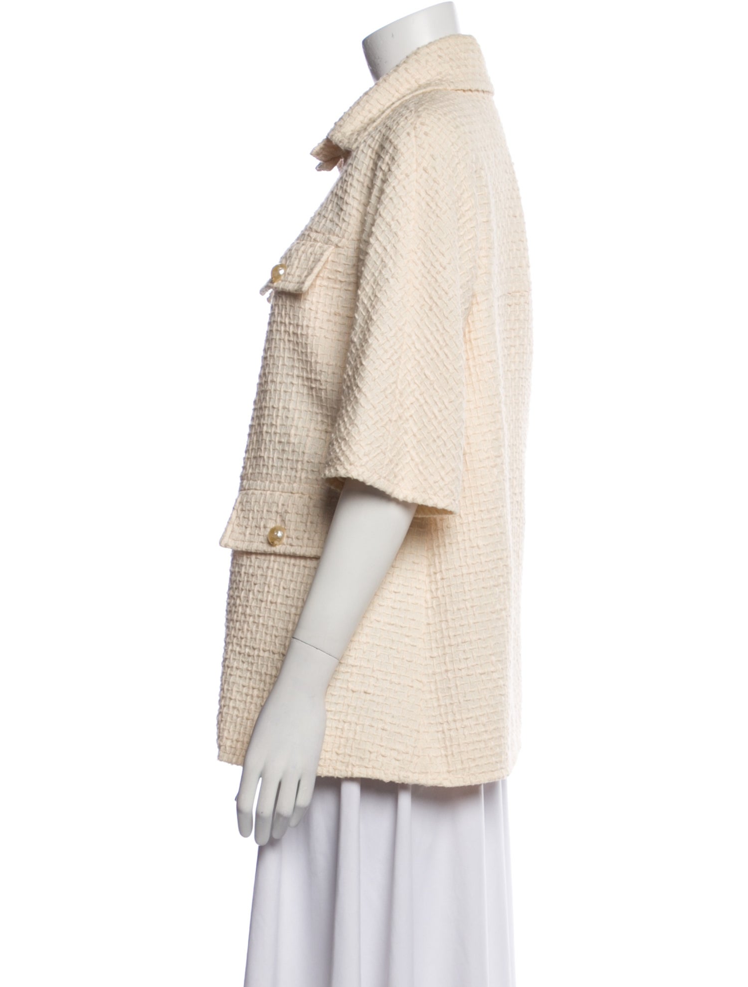 Chanel 2012 Tweed Pattern Utility Jacket