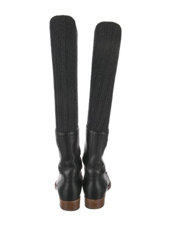 Chanel 2014 Interlocking CC Logo Combat Boots