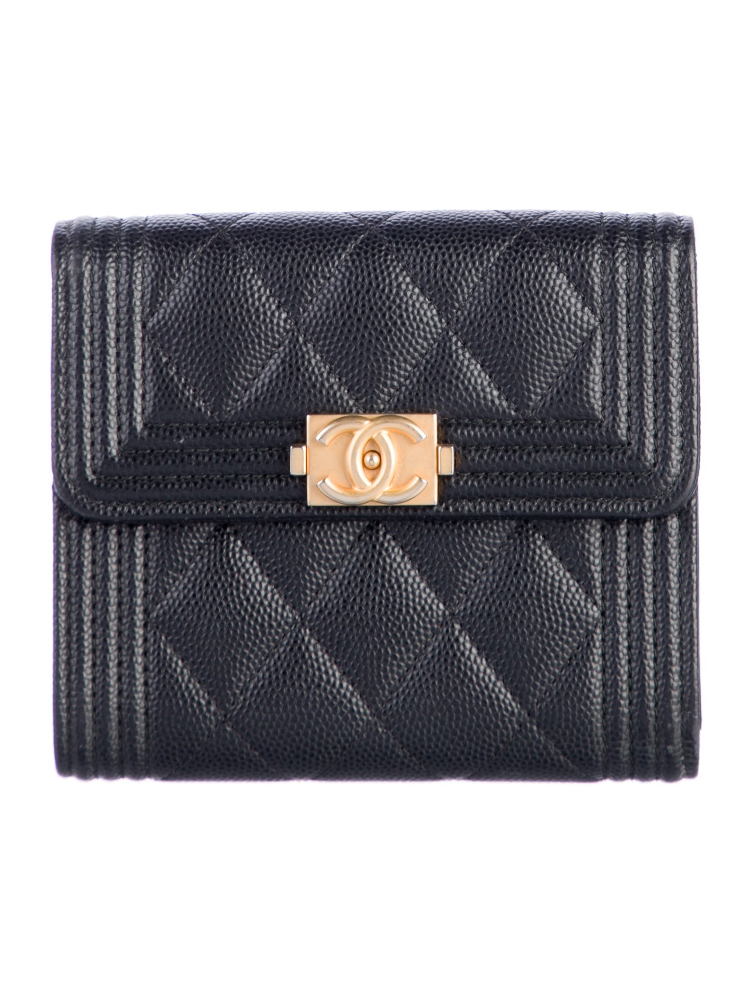 Chanel 2017-2018 Interlocking CC Logo Compact Wallet