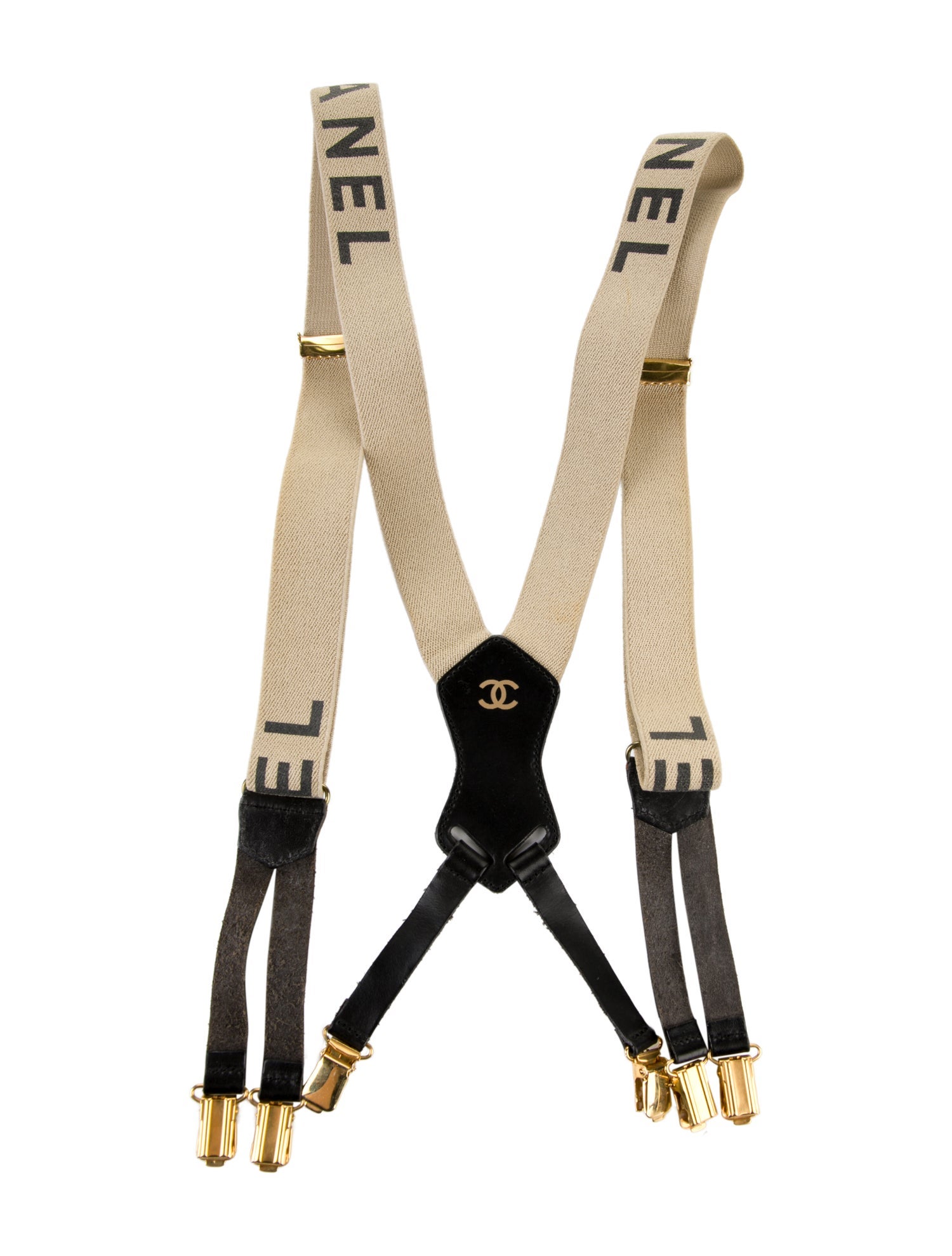 Chanel Logo Suspenders