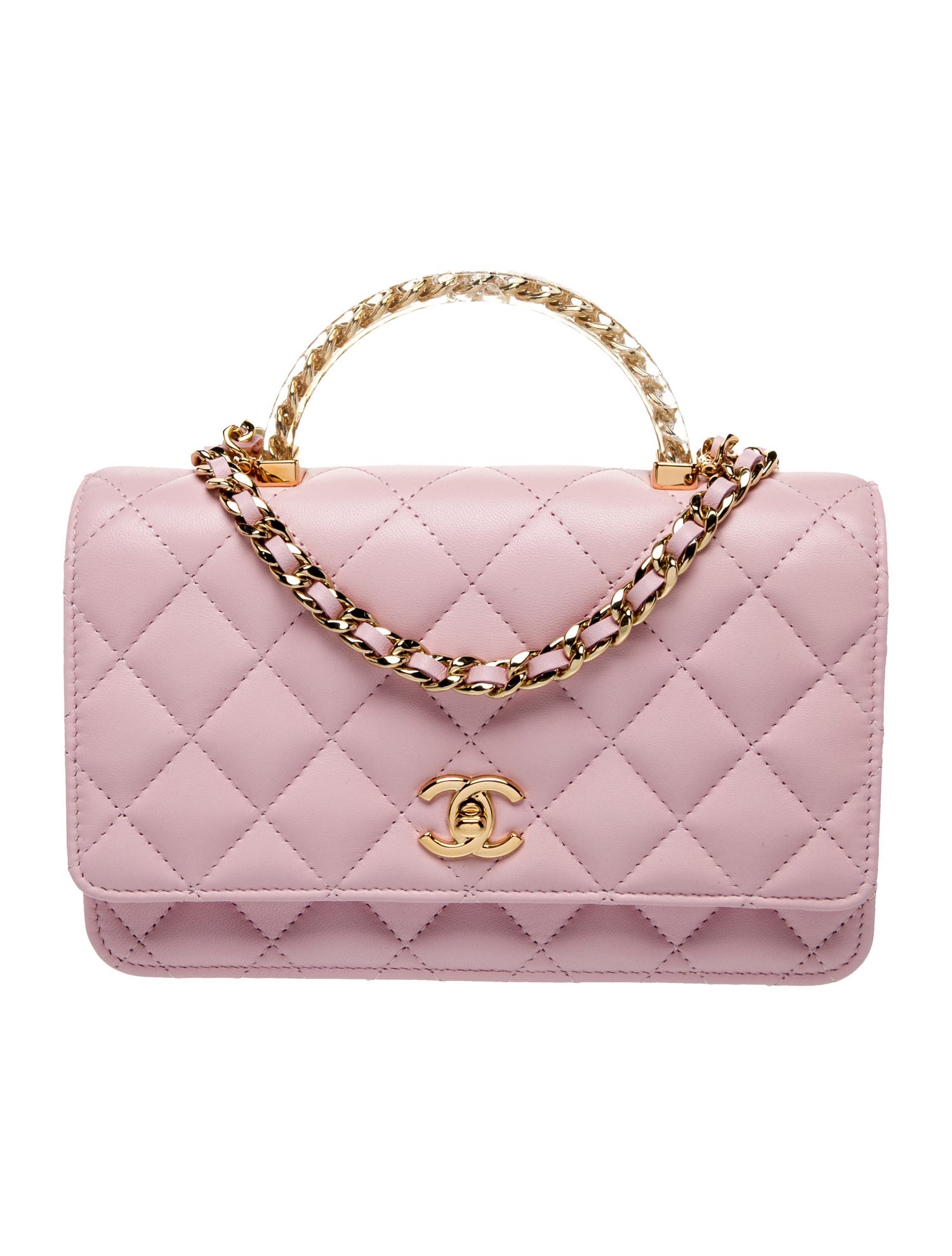 Chanel Resin Top Handle Wallet On Chain