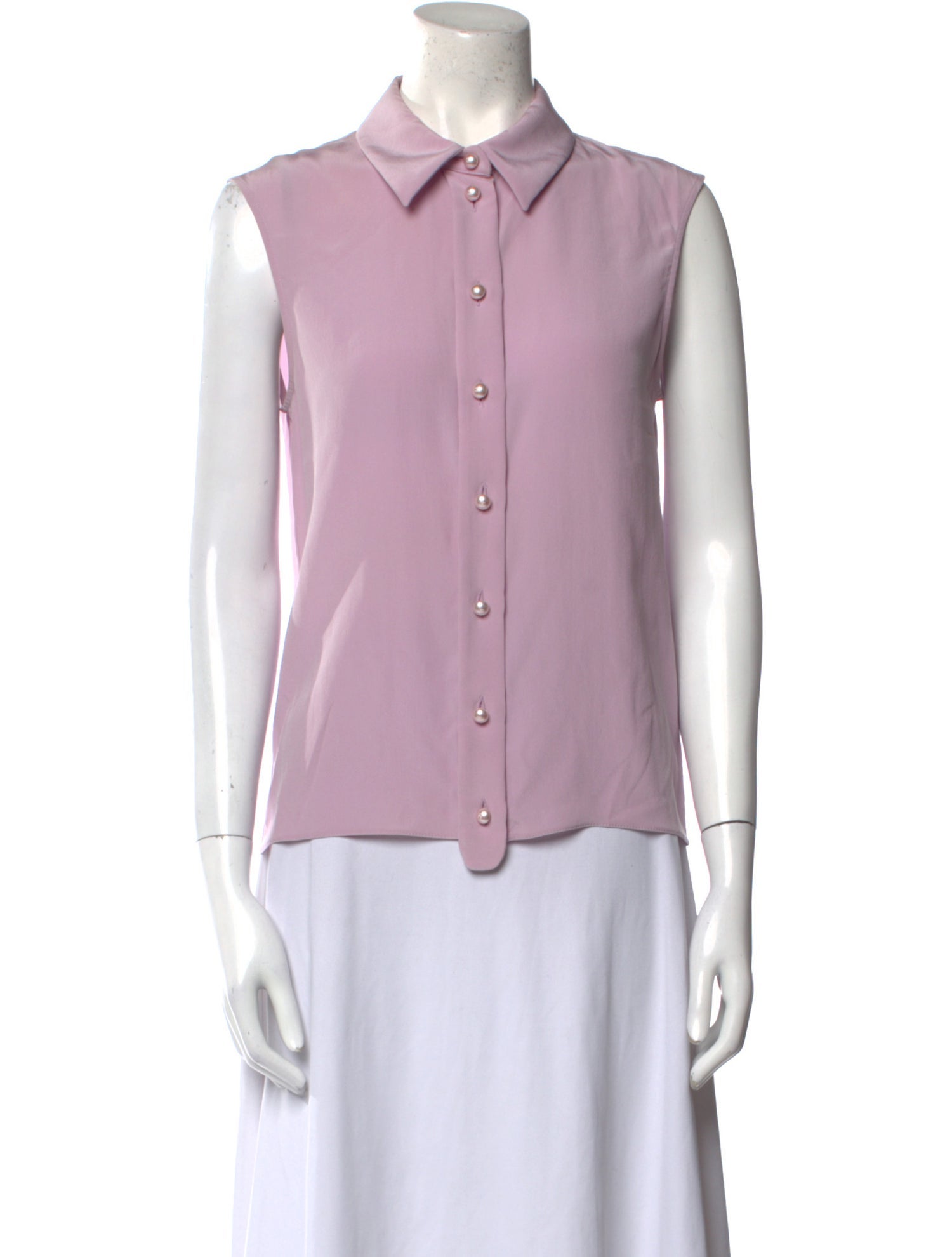 Chanel 2015 Silk Button-Up Top