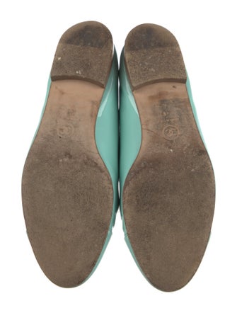 Chanel Interlocking CC Logo Patent Leather Ballet Flats