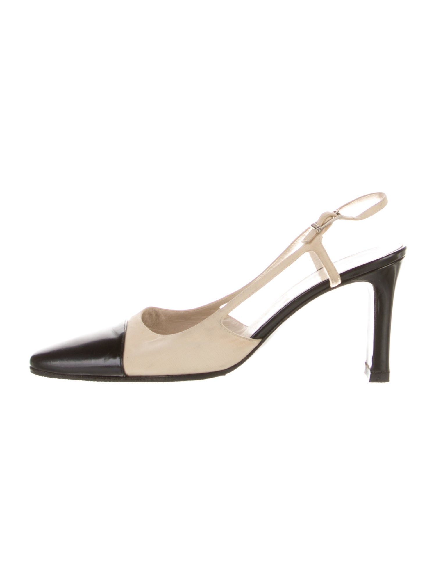Chanel Vintage Leather Slingback Pumps
