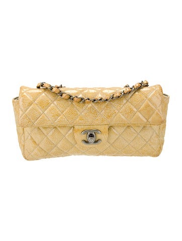 Chanel Shoulder Bags Patent E/W Flap Bag East West
