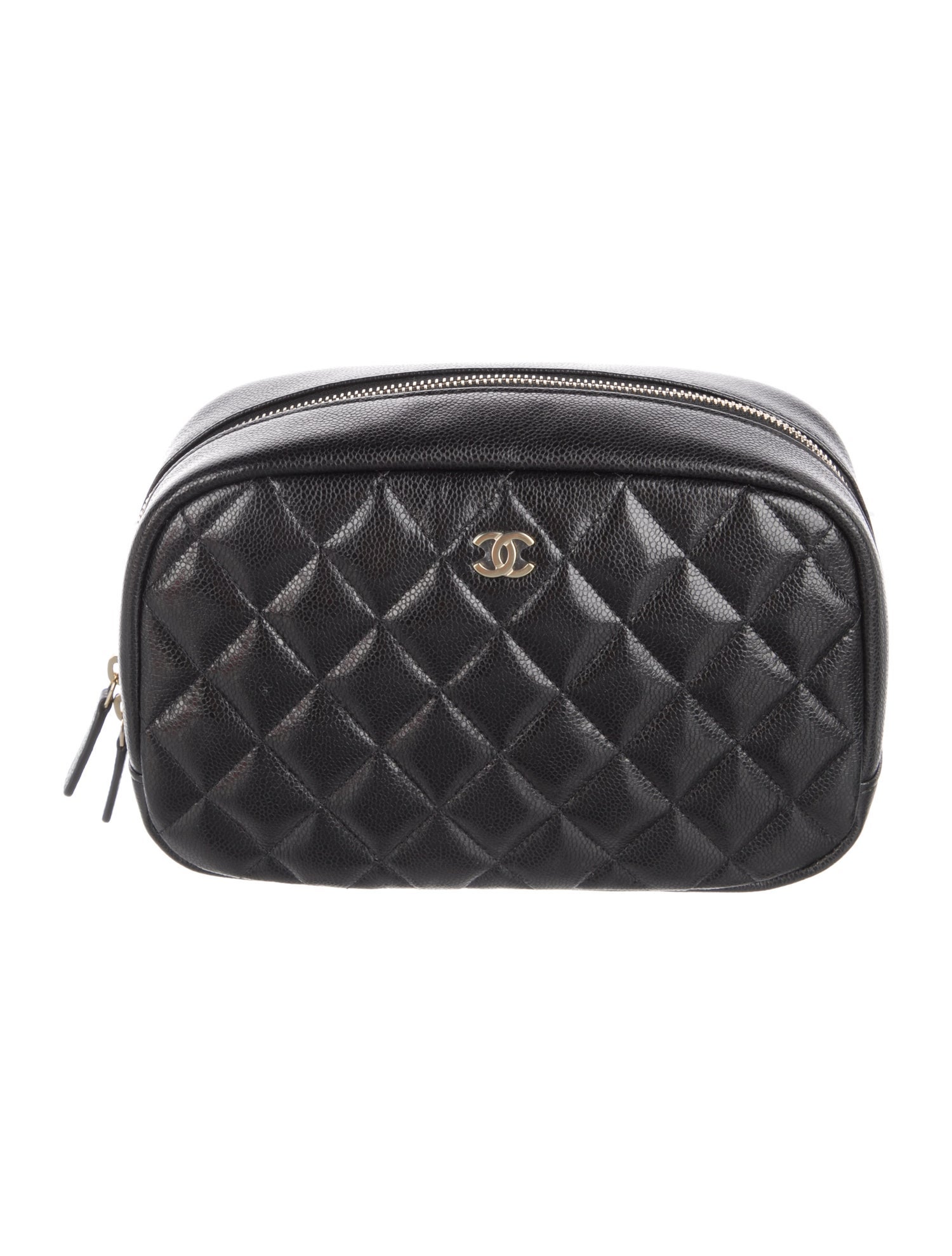 Chanel Quilted Caviar CC Cosmetic Case