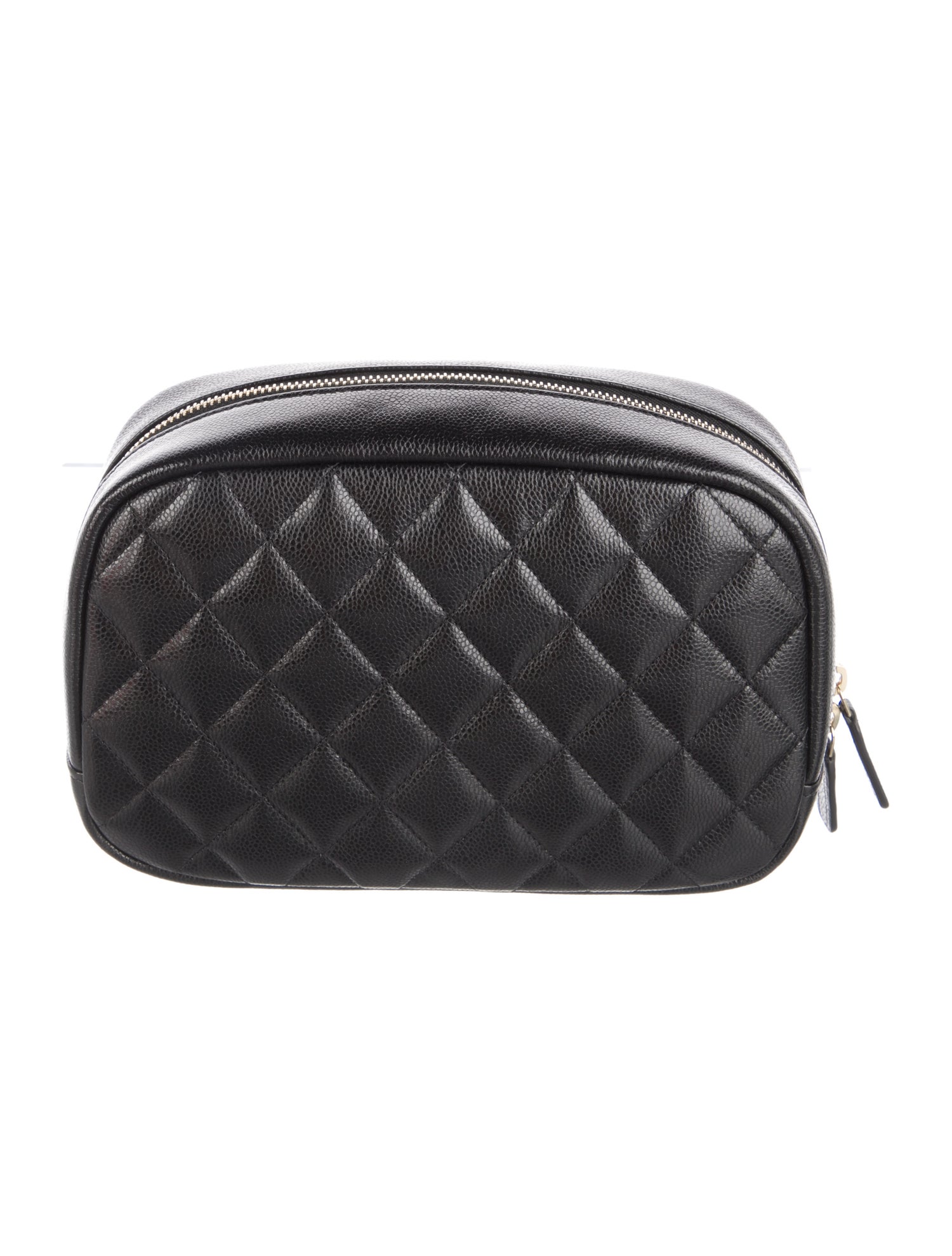 Chanel Quilted Caviar CC Cosmetic Case