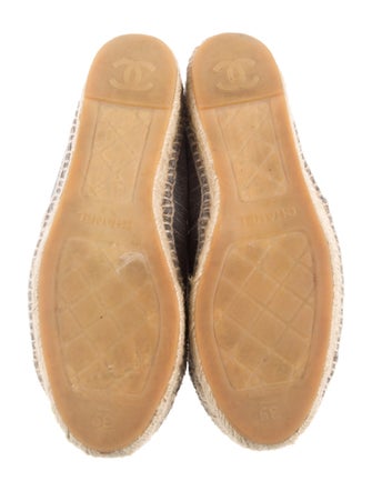 Chanel Interlocking CC Logo Suede Espadrilles