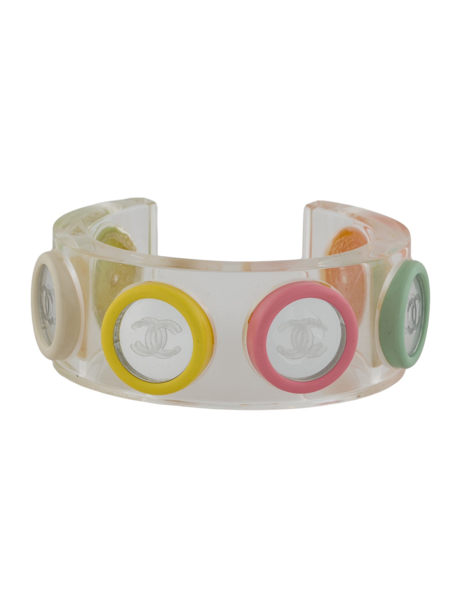 Chanel Vintage Resin CC Cuff Bracelet