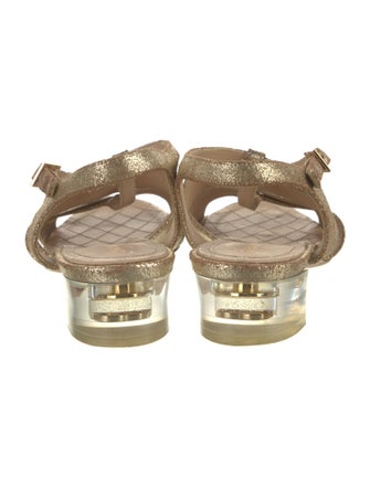 Chanel 2015 Interlocking CC Logo Slingback Sandals