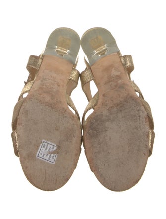 Chanel 2015 Interlocking CC Logo Slingback Sandals