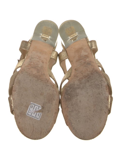 Chanel 2015 Interlocking CC Logo Slingback Sandals