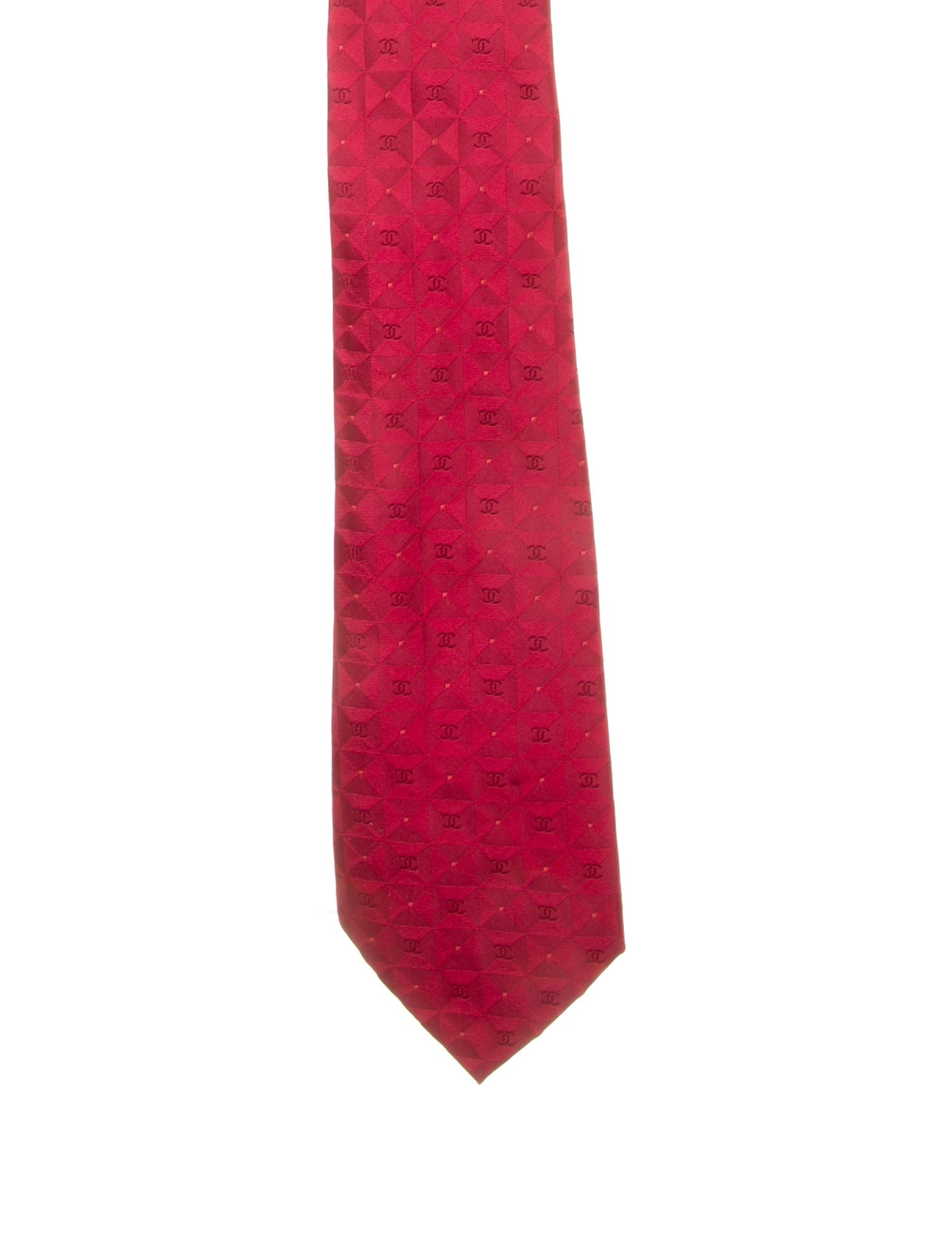 Chanel CC Silk Printed Tie