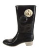 Chanel Interlocking CC Logo Rubber Rain Boots