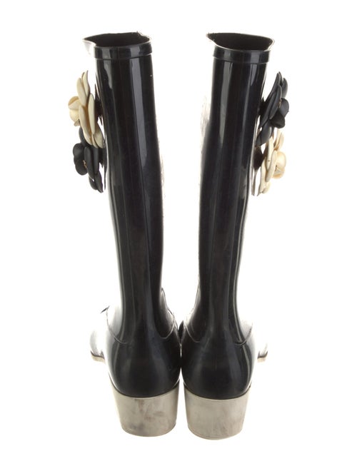Chanel Interlocking CC Logo Rubber Rain Boots