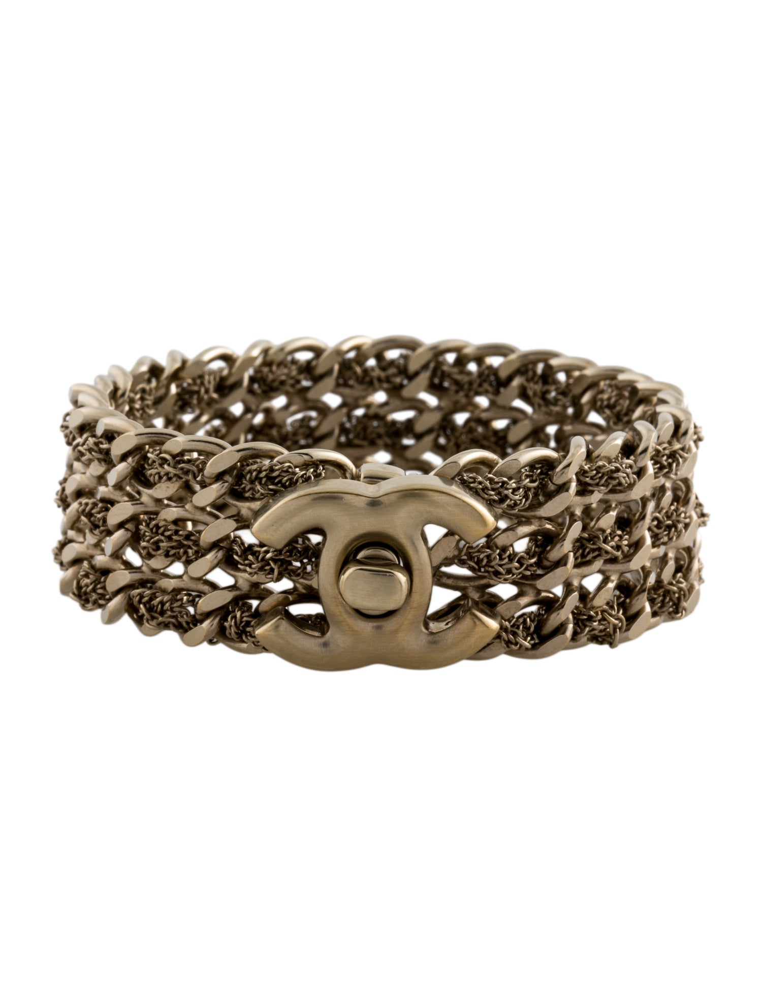 Chanel CC Turnlock Chain Bracelet