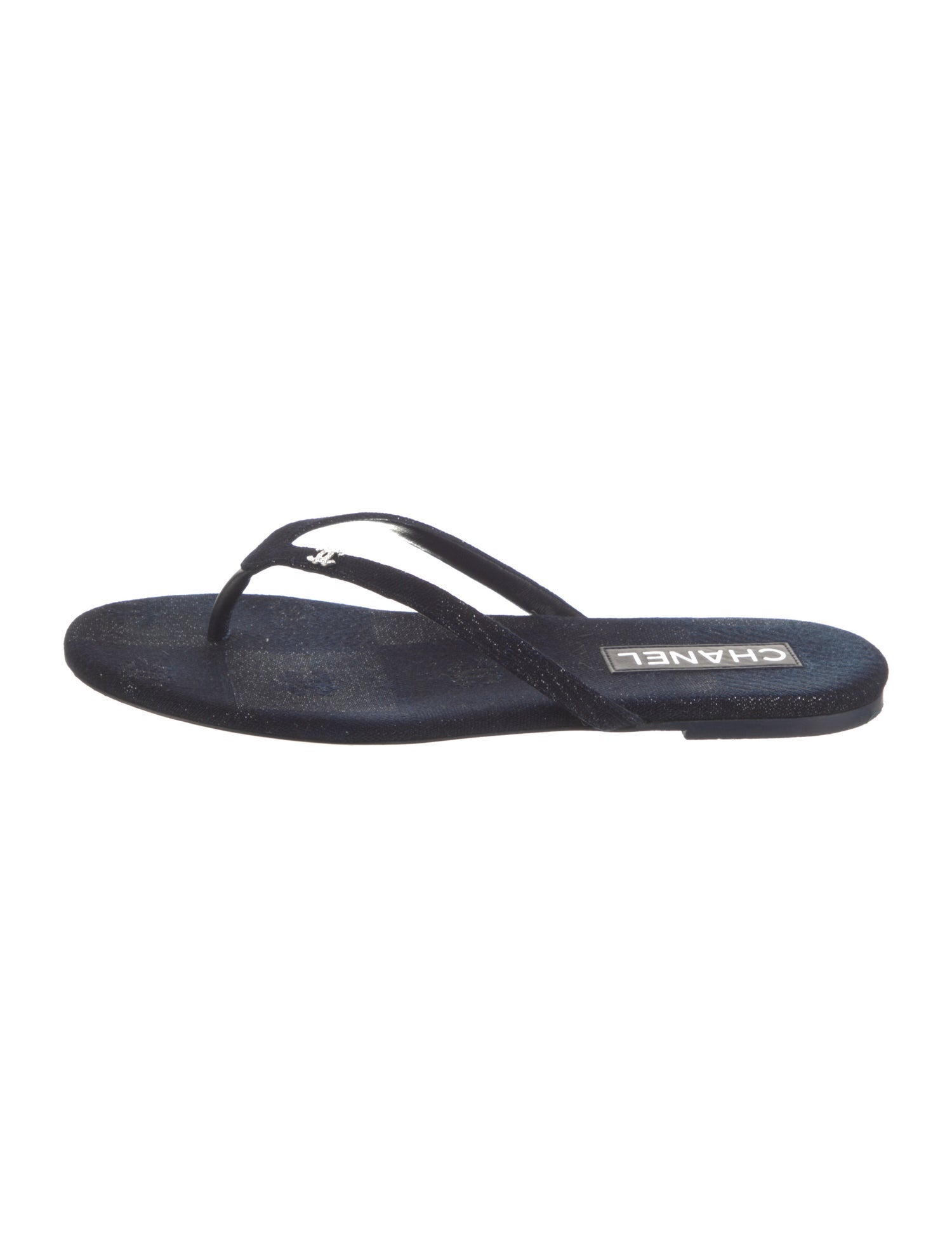 Chanel 2024 Interlocking CC Logo Flip Flops