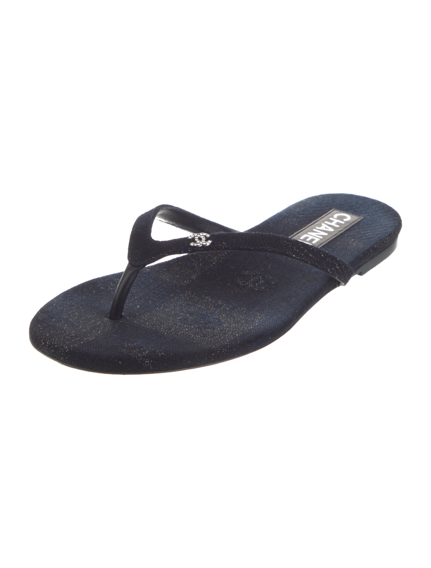 Chanel 2024 Interlocking CC Logo Flip Flops