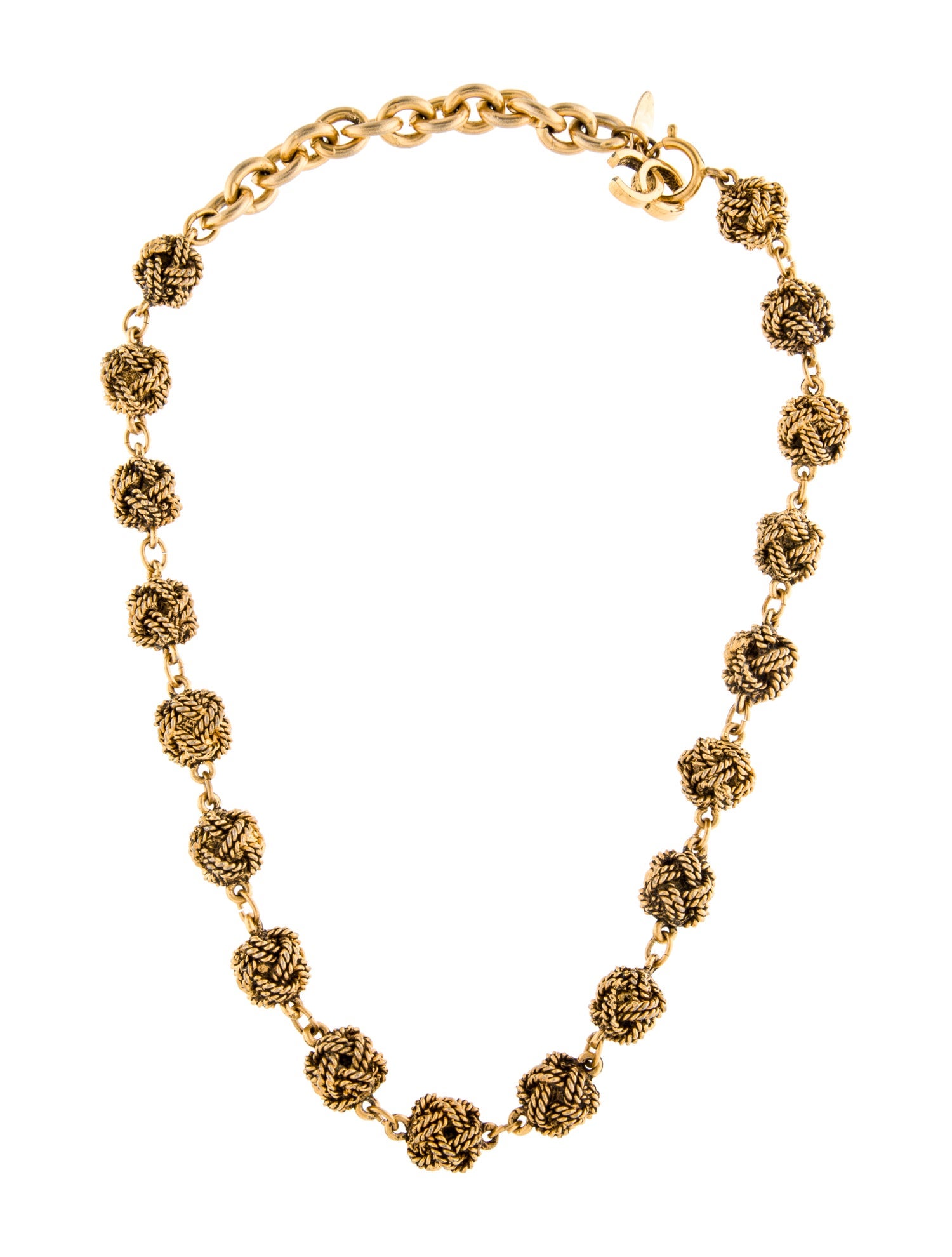 Chanel Vintage Knot Collar Necklace
