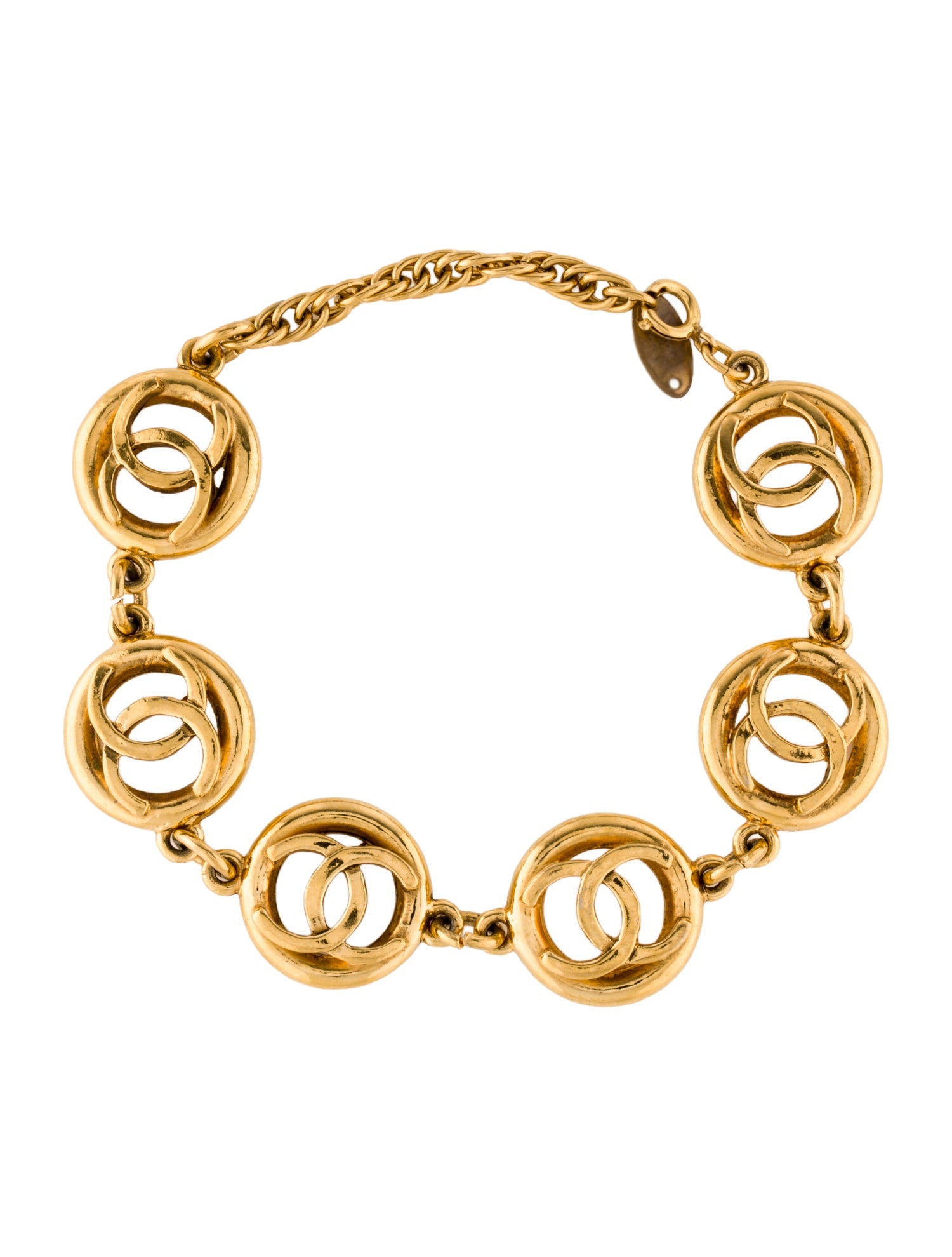 Chanel Vintage CC Station Link Bracelet