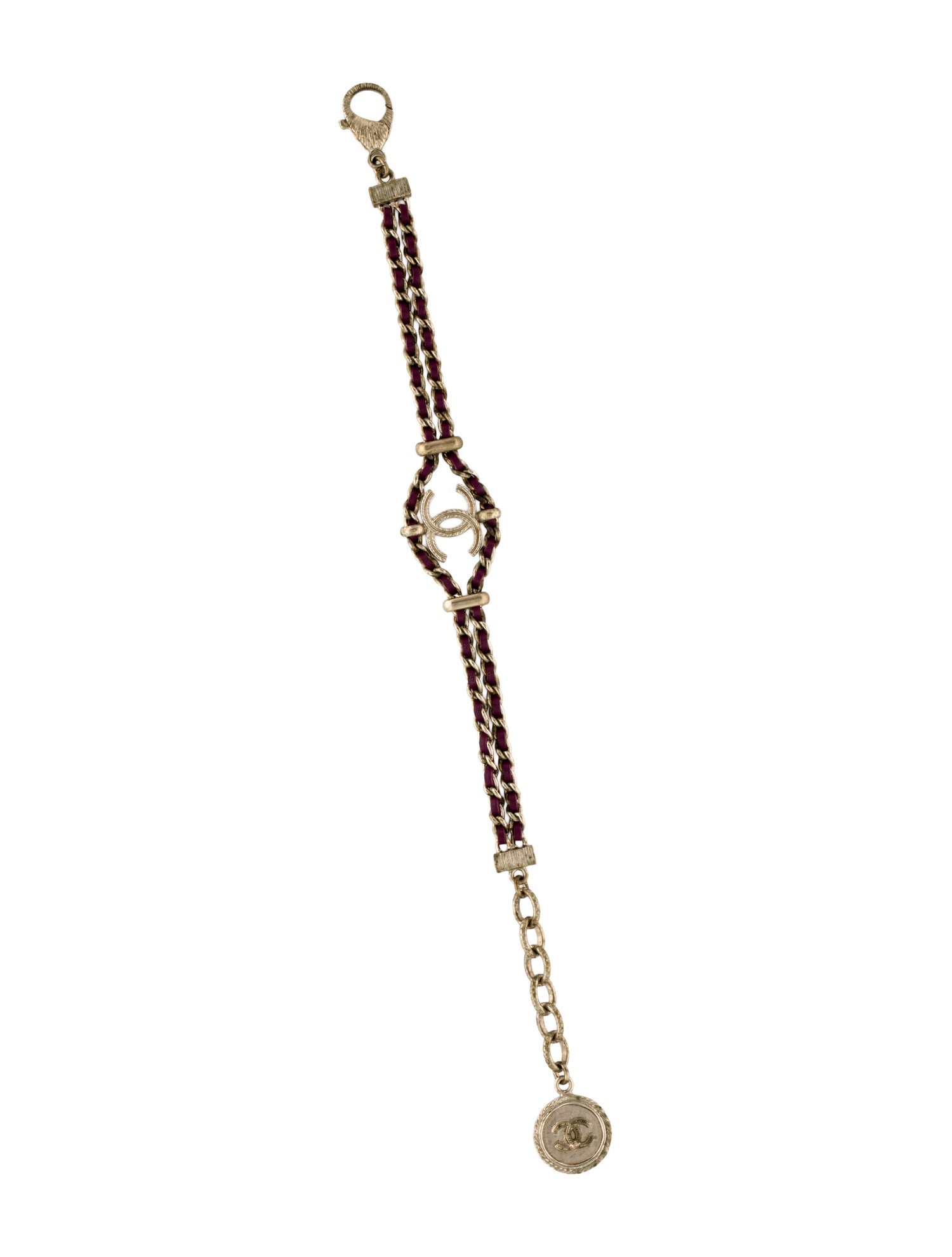 Chanel Leather CC Link Bracelet