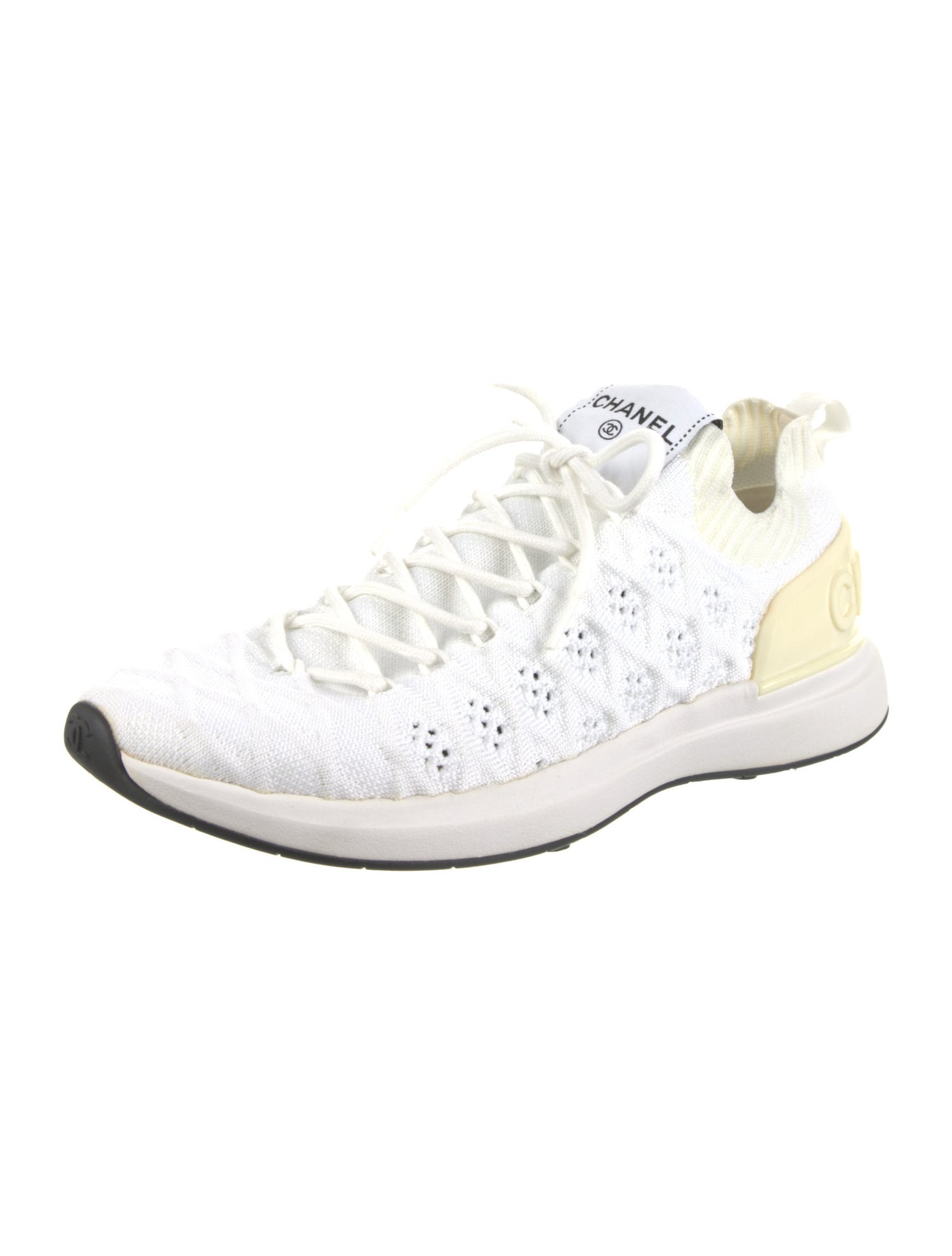 Chanel Interlocking CC Logo Lasercut Accents Sneakers
