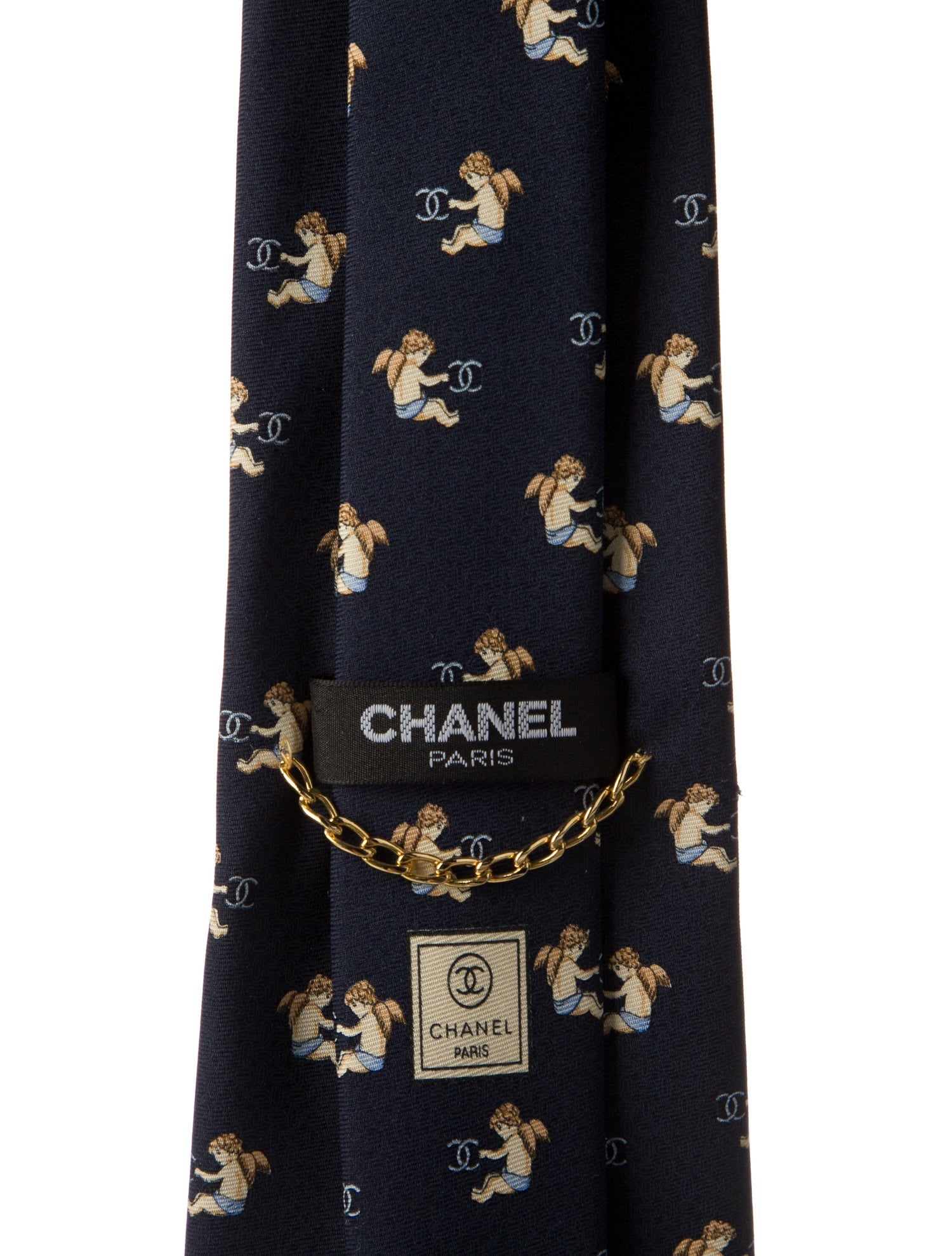 Chanel Printed Silk Tie