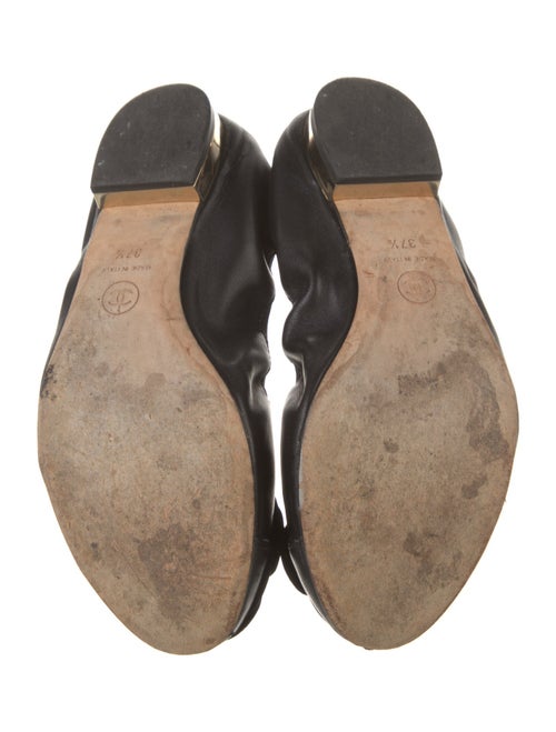 Chanel Interlocking CC Logo Leather Flats