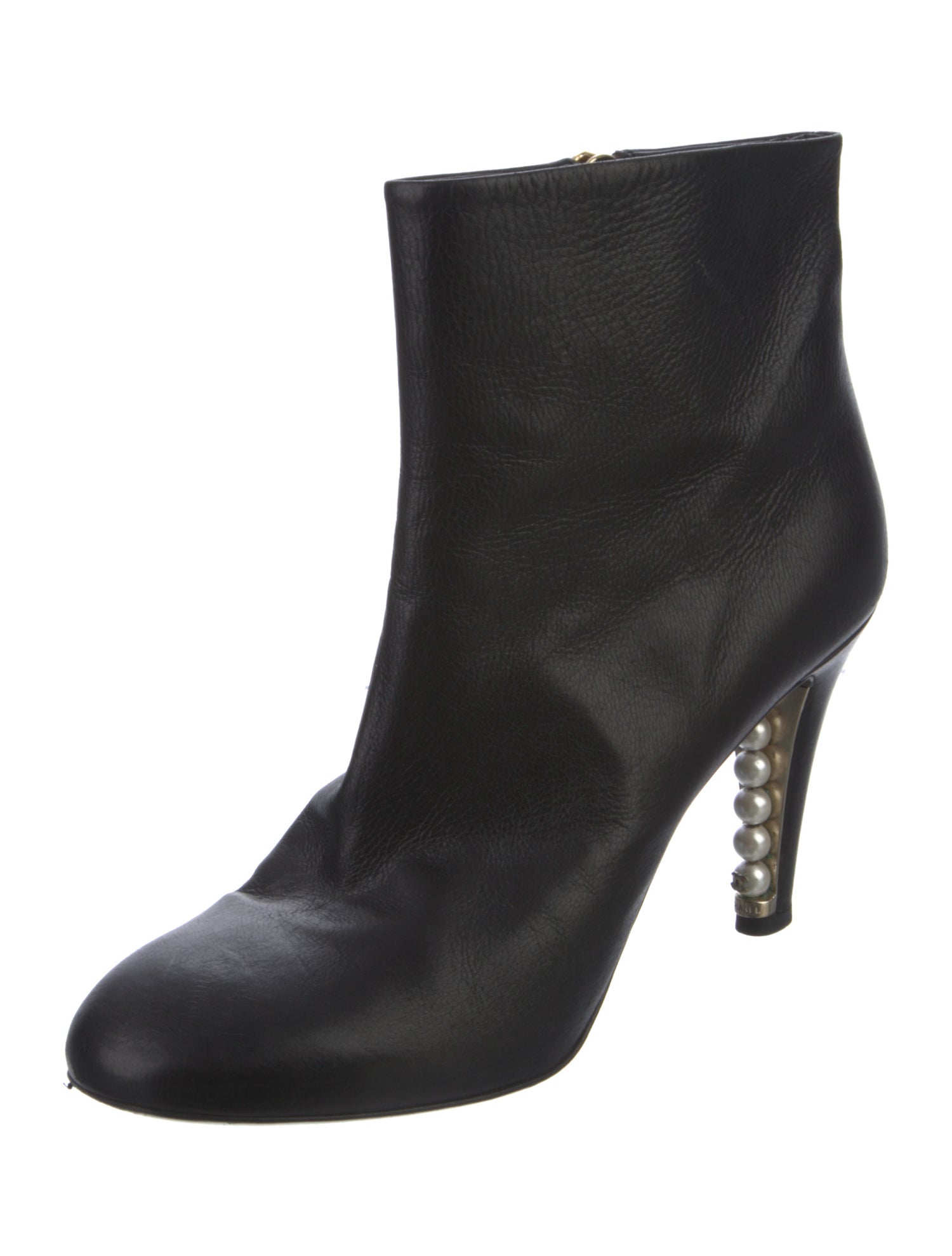 Chanel Interlocking CC Logo Leather Boots