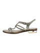 Chanel Interlocking CC Logo Suede T-Strap Sandals