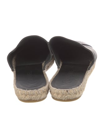 Chanel Interlocking CC Logo Leather Espadrilles