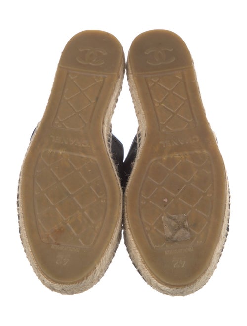 Chanel Interlocking CC Logo Leather Espadrilles