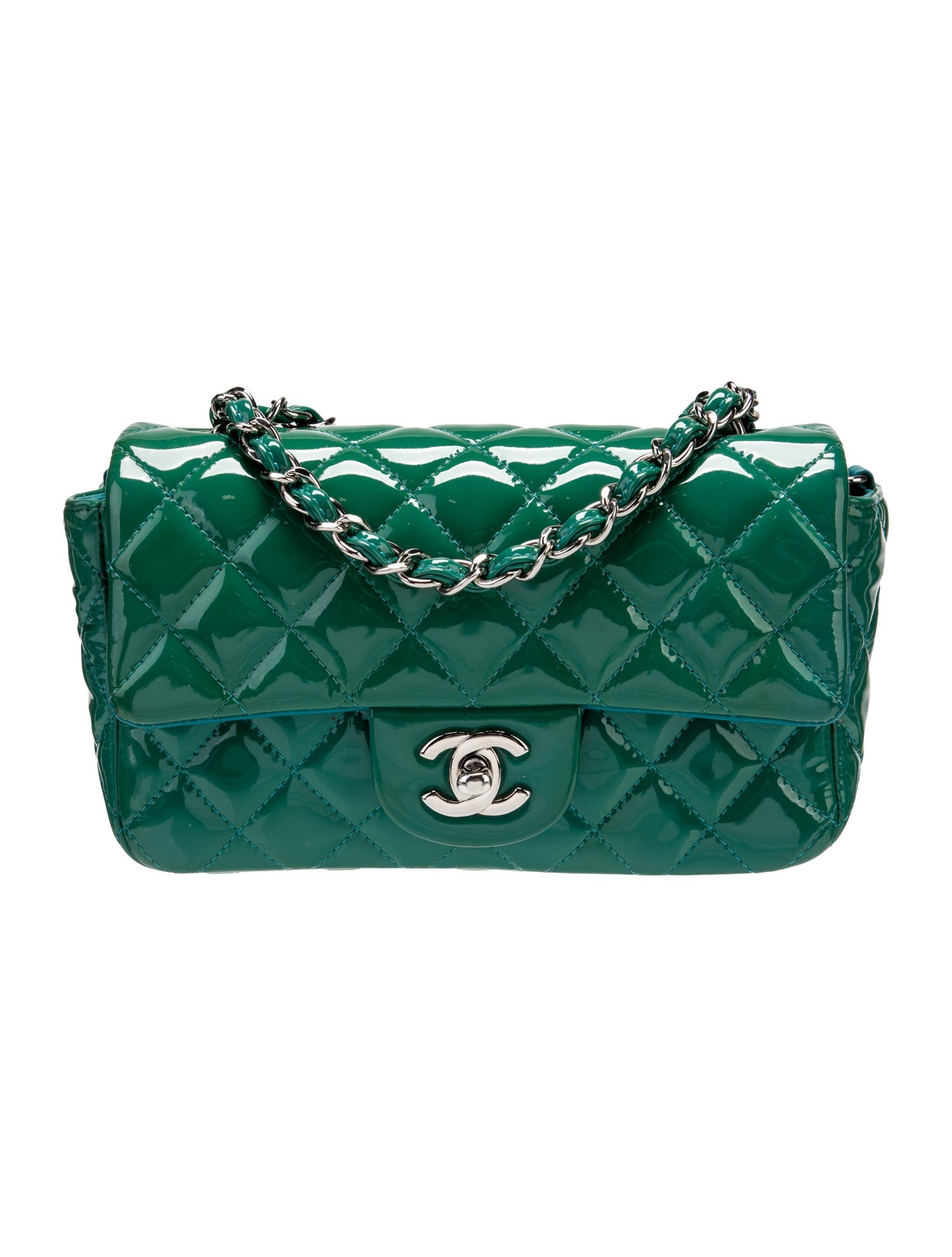 Chanel Classic Rectangular Mini Patent Flap Bag
