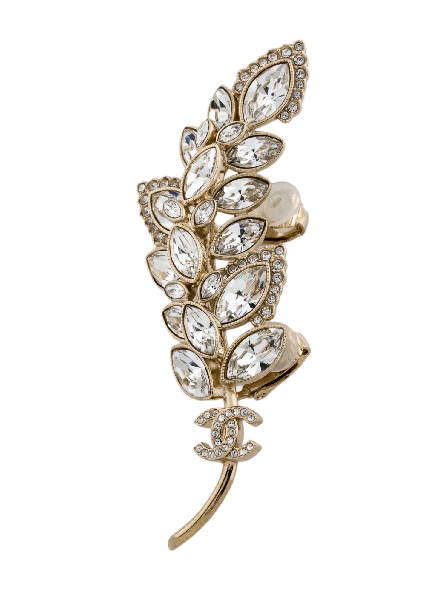 Chanel 2023 Strass CC Ear Climber