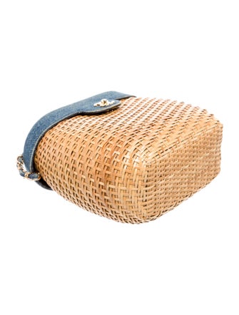 Chanel Denim Rattan Basket Bag