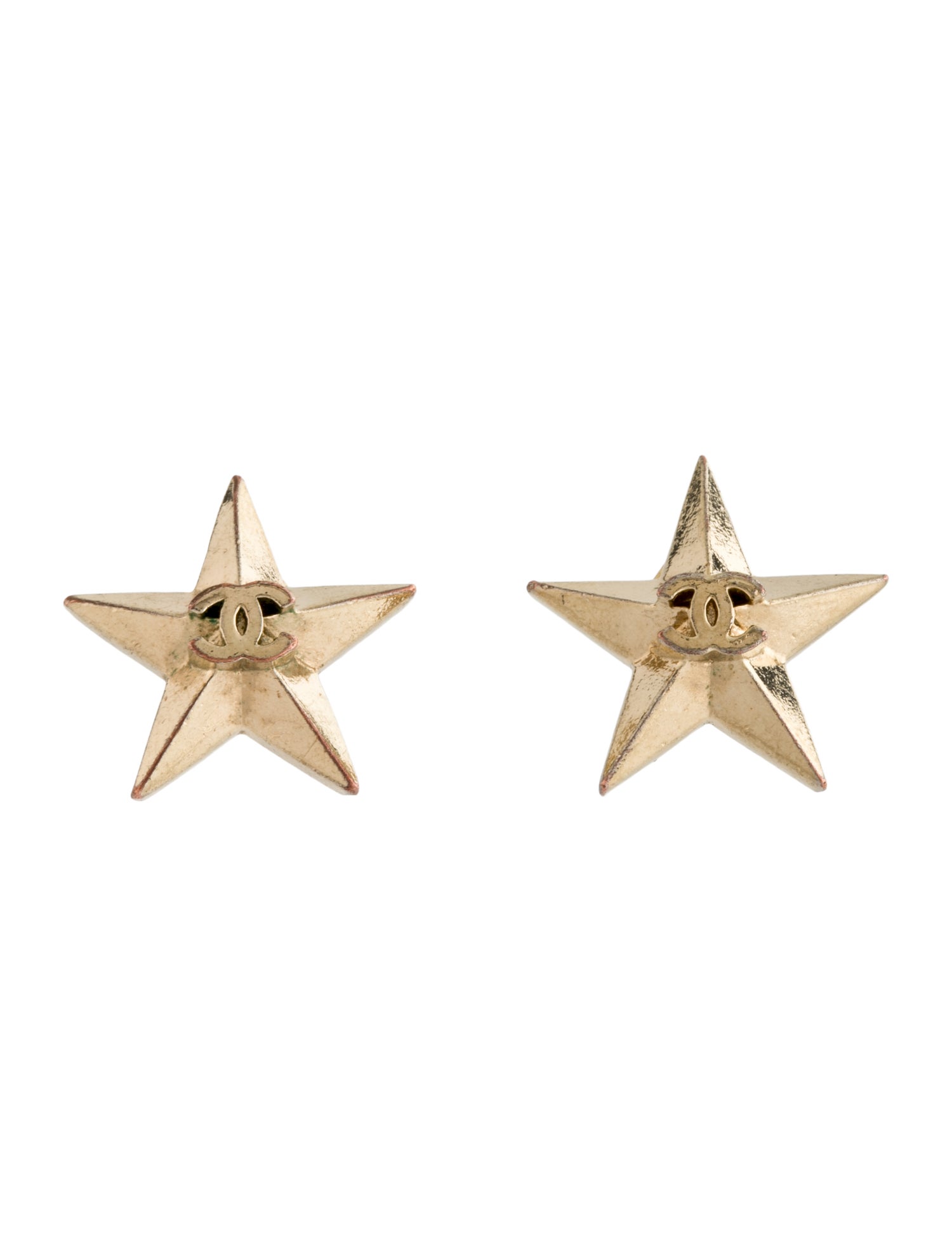 Chanel CC Star Stud Earrings