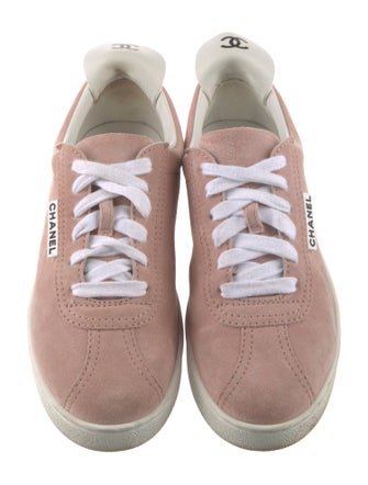 Chanel Interlocking CC Logo Suede Sneakers