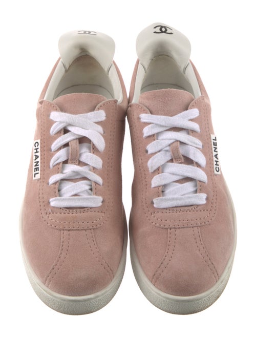 Chanel Interlocking CC Logo Suede Sneakers