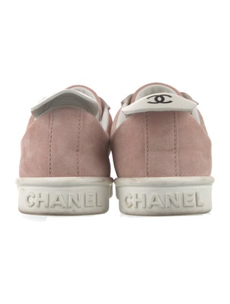 Chanel Interlocking CC Logo Suede Sneakers
